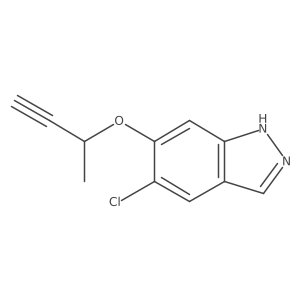 5-Chloro-6-[(1-methyl-2-propyn-1-yl)oxy]-1H-indazole Structure