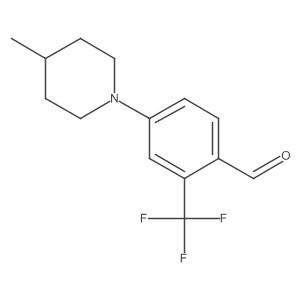 4-(4-Methylpiperidin-1-yl)-2-(trifluoromethyl)benzaldehyde结构式