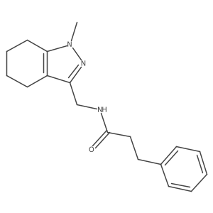 N-[(1-methyl-4,5,6,7-tetrahydro-1H-indazol-3-yl)methyl]-3-phenylpropanamide结构式