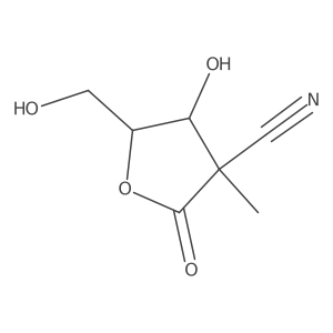 (3R,4S,5R)-4-hydroxy-5-(hydroxymethyl)-3-methyl-2-oxooxolane-3-carbonitrile结构式