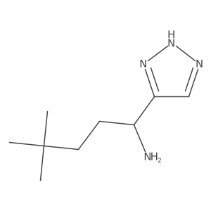 4,4-Dimethyl-1-(1H-1,2,3-triazol-4-yl)pentan-1-amine结构式