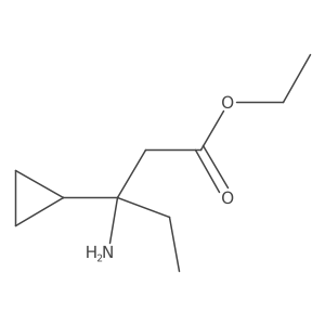 Ethyl 3-amino-3-cyclopropylpentanoate结构式
