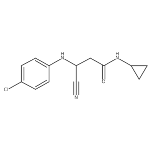 Propanamide, 3-[(4-chlorophenyl)amino]-3-cyano-N-cyclopropyl-结构式