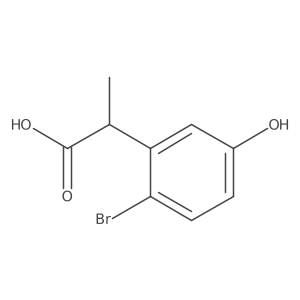2-(2-Bromo-5-hydroxyphenyl)propanoic acid Structure