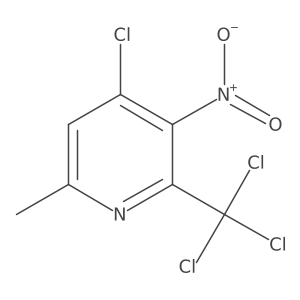 4-Chloro-6-methyl-3-nitro-2-(trichloromethyl)pyridine Structure