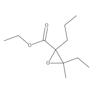 Ethyl 3-ethyl-3-methyl-2-propyloxirane-2-carboxylate结构式