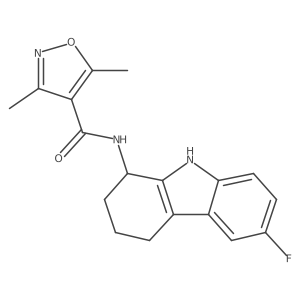 N-(6-fluoro-2,3,4,9-tetrahydro-1H-carbazol-1-yl)-3,5-dimethyl-4-isoxazolecarboxamide Structure