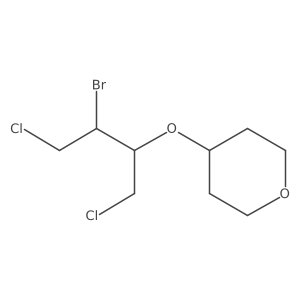 4-[(3-Bromo-1,4-dichlorobutan-2-yl)oxy]oxane结构式