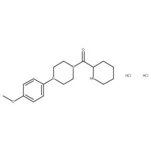 [4-(4-Methoxyphenyl)piperazin-1-yl]-piperidin-2-ylmethanone;dihydrochloride结构式