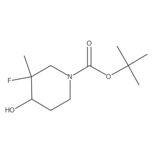 tert-Butyl 3-fluoro-4-hydroxy-3-methylpiperidine-1-carboxylate结构式