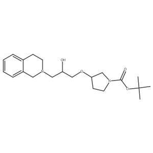 tert-butyl 3-(3-(3,4-dihydroisoquinolin-2(1H)-yl)-2-hydroxypropoxy)pyrrolidine-1-carboxylate结构式