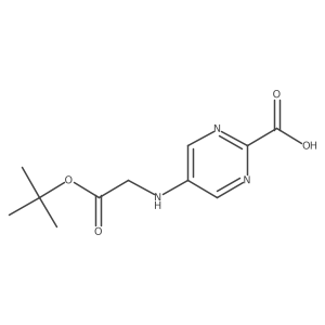 5-[[2-(1,1-Dimethylethoxy)-2-oxoethyl]amino]-2-pyrimidinecarboxylic acid结构式