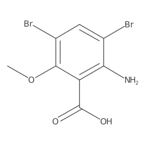 2-Amino-3,5-dibromo-6-methoxybenzoic acid Structure