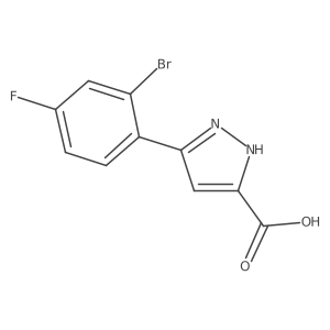 3-(2-Bromo-4-fluorophenyl)-1H-pyrazole-5-carboxylicacid结构式