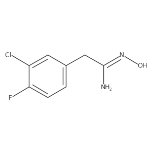 2-(3-Chloro-4-fluorophenyl)-N-hydroxyacetimidamide结构式