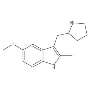 5-methoxy-2-methyl-3-(pyrrolidin-2-ylmethyl)-1H-indole结构式