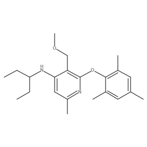 N-(1-Ethylpropyl)-3-(methoxymethyl)-6-methyl-2-(2,4,6-trimethylphenoxy)-4-pyridinamine结构式