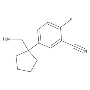 5-[1-(Aminomethyl)cyclopentyl]-2-fluorobenzonitrile Structure