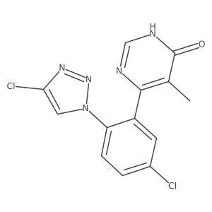 6-(5-Chloro-2-(4-chloro-1H-1,2,3-triazol-1-yl)phenyl)-5-methylpyrimidin-4-ol结构式