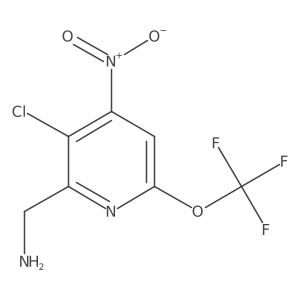 2-(Aminomethyl)-3-chloro-4-nitro-6-(trifluoromethoxy)pyridine Structure