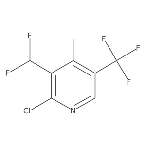 2-Chloro-3-(difluoromethyl)-4-iodo-5-(trifluoromethyl)pyridine Structure