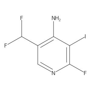 5-(Difluoromethyl)-2-fluoro-3-iodopyridin-4-amine Structure