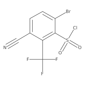 6-Bromo-3-cyano-2-(trifluoromethyl)benzenesulfonyl chloride Structure