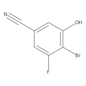 4-Bromo-3-fluoro-5-hydroxybenzonitrile结构式