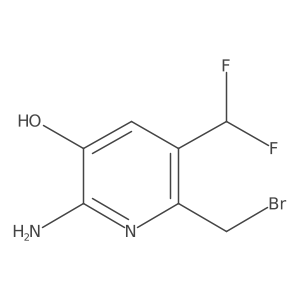 2-Amino-6-(bromomethyl)-5-(difluoromethyl)pyridin-3-ol结构式