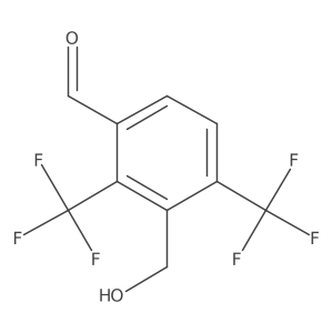 3-(Hydroxymethyl)-2,4-bis(trifluoromethyl)benzaldehyde Structure