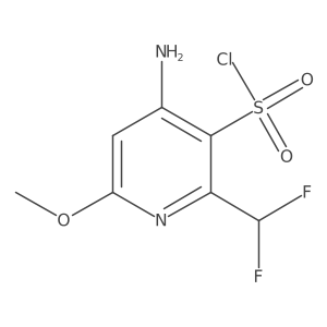 4-Amino-2-(difluoromethyl)-6-methoxypyridine-3-sulfonyl chloride结构式