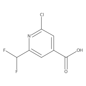 2-Chloro-6-(difluoromethyl)isonicotinic acid结构式
