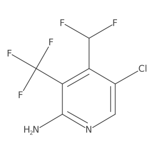 5-Chloro-4-(difluoromethyl)-3-(trifluoromethyl)pyridin-2-amine结构式