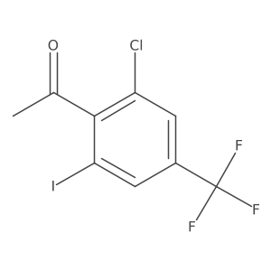 1-(2-Chloro-6-iodo-4-(trifluoromethyl)phenyl)ethanone Structure