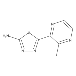 2-Amino-5-(3-methyl-2-pyrazinyl)-1,3,4-thiadiazole Structure