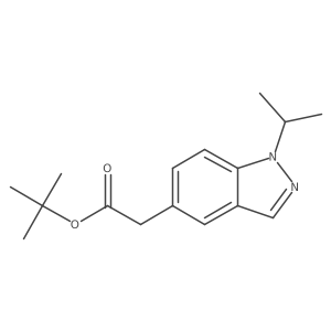 1,1-Dimethylethyl 1-(1-methylethyl)-1H-indazole-5-acetate结构式