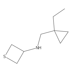 N-((1-Ethylcyclopropyl)methyl)thietan-3-amine Structure