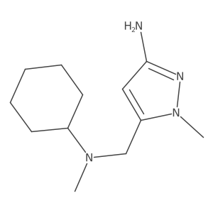 5-{[cyclohexyl(methyl)amino]methyl}-1-methyl-1H-pyrazol-3-amine结构式
