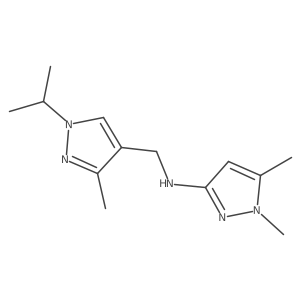 1,5-dimethyl-N-{[3-methyl-1-(propan-2-yl)-1H-pyrazol-4-yl]methyl}-1H-pyrazol-3-amine Structure