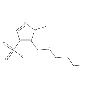 5-(butoxymethyl)-1-methyl-1H-pyrazole-4-sulfonyl chloride结构式
