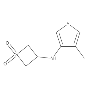 3-((4-Methylthiophen-3-yl)amino)thietane 1,1-dioxide Structure