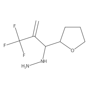 Hydrazine, [1-(tetrahydro-2-furanyl)-2-(trifluoromethyl)-2-propen-1-yl]-结构式