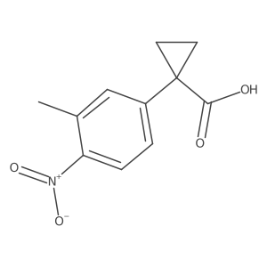 1-(3-Methyl-4-nitrophenyl)cyclopropane-1-carboxylic acid Structure