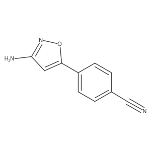 4-(3-Amino-1,2-oxazol-5-yl)benzonitrile Structure