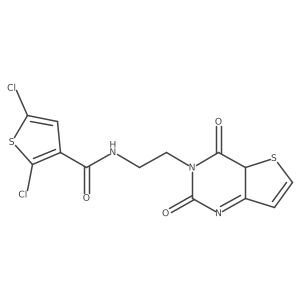 2,5-dichloro-N-[2-(2,4-dioxo-4aH-thieno[3,2-d]pyrimidin-3-yl)ethyl]thiophene-3-carboxamide结构式