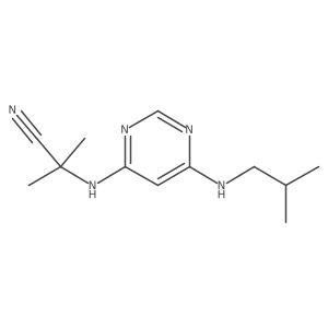 Propanenitrile, 2-methyl-2-[[6-[(2-methylpropyl)amino]-4-pyrimidinyl]amino]- Structure
