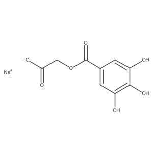 Sodium 2-(3,4,5-trihydroxybenzoyloxy)acetate结构式
