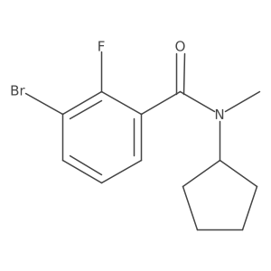 3-bromo-N-cyclopentyl-2-fluoro-N-methylbenzamide结构式