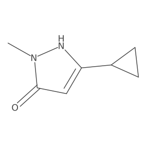 3-cyclopropyl-1-methyl-1H-pyrazol-5-ol结构式