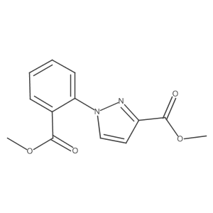 Methyl 1-(2-(methoxycarbonyl)phenyl)-1H-pyrazole-3-carboxylate结构式